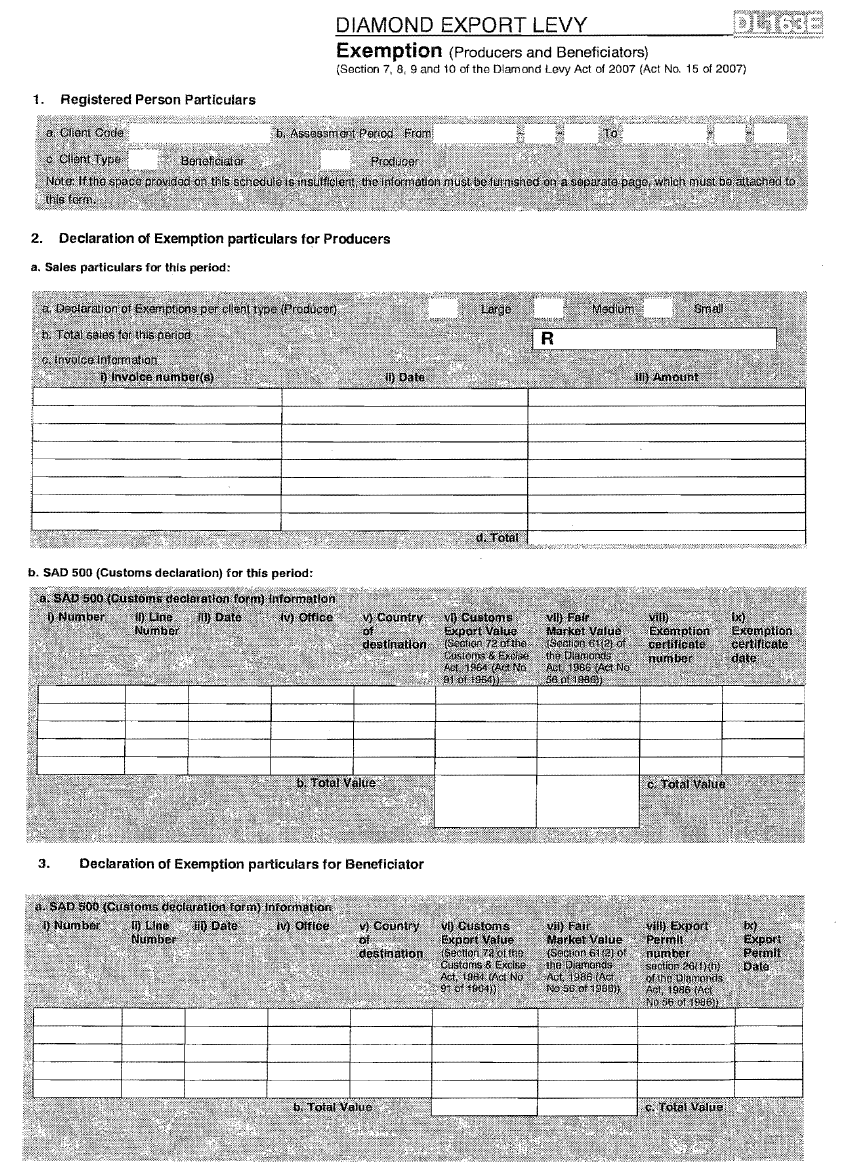 Form DL163E