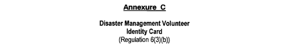 Annexure C heading