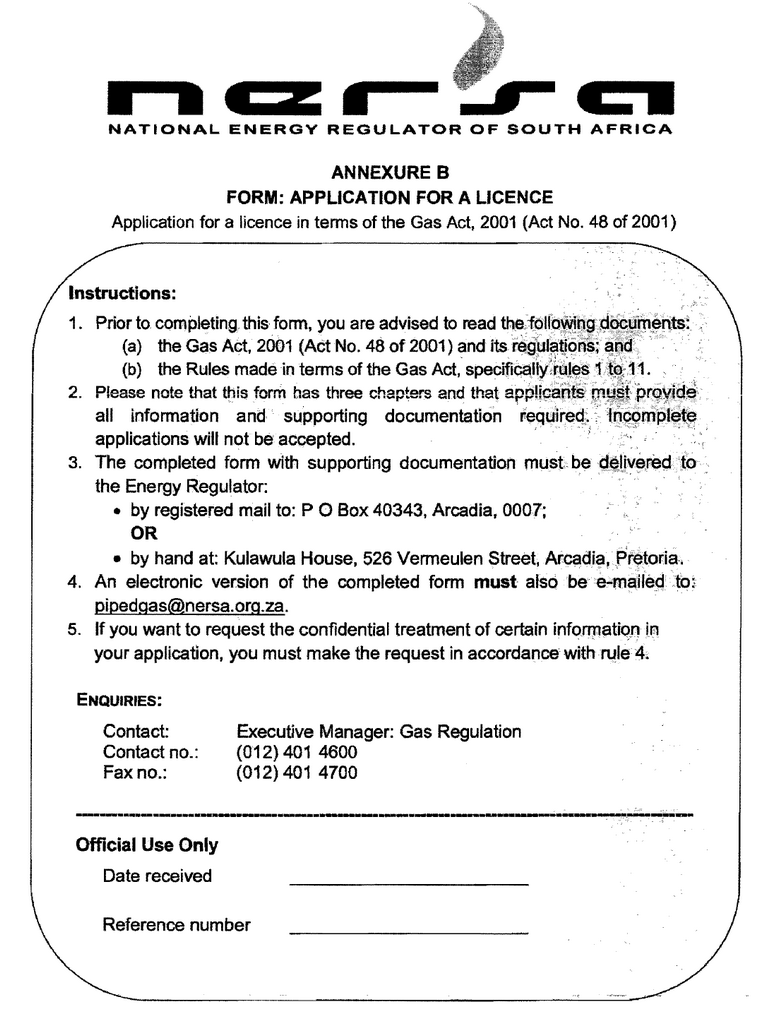 Annex B Form