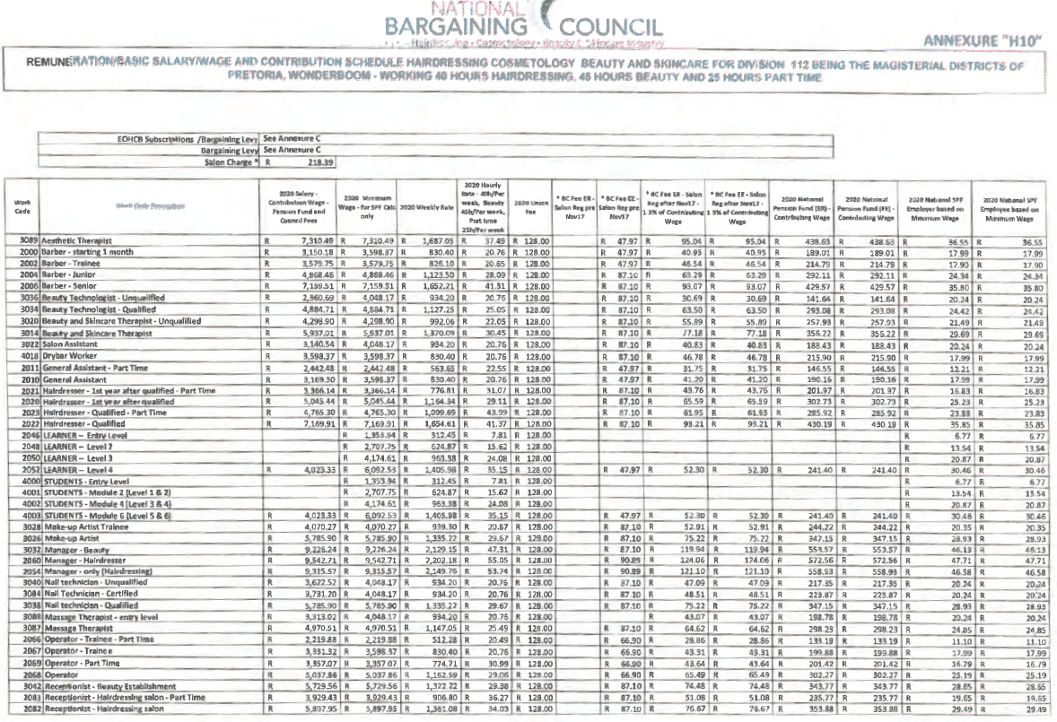 R663 Annexure H10 Remuneration