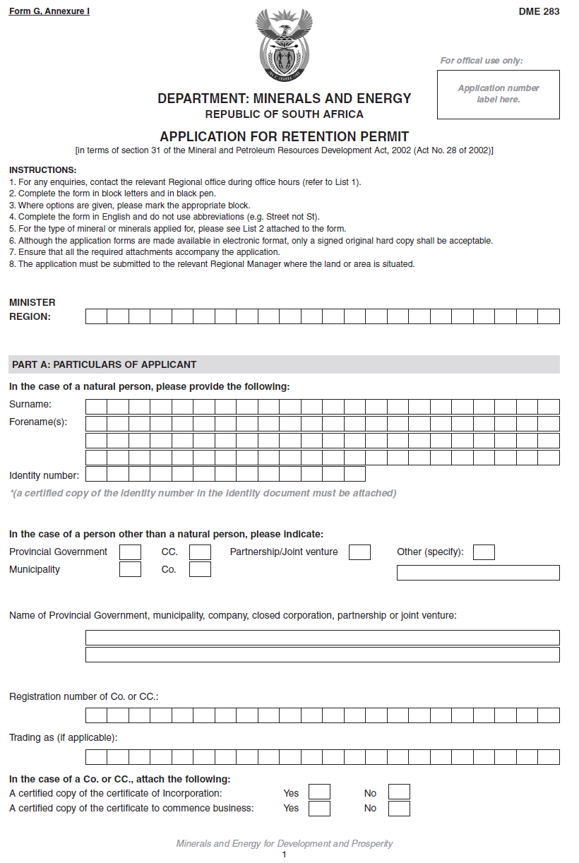 Annexure I Form G (1)