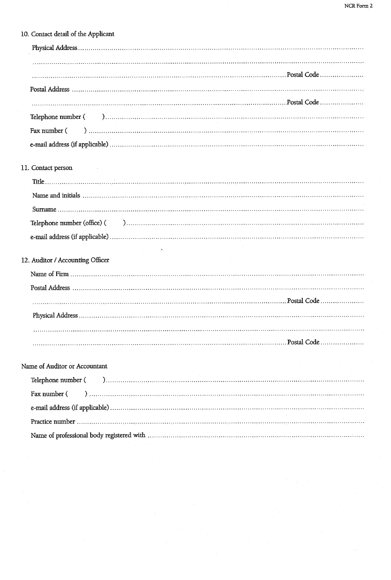 NCR Form 2 (Page 2)