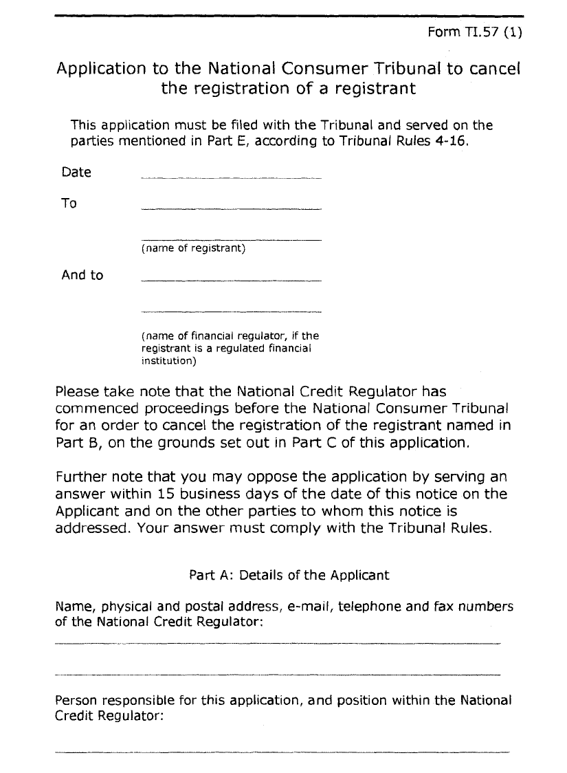 Form TI.57(1)-1