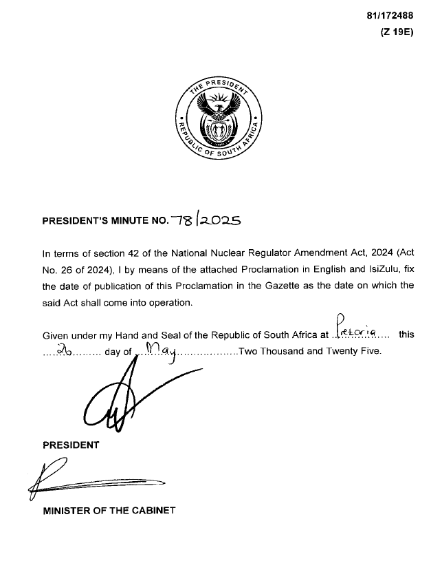 PN266 Commencement Amendment Act 26 of 2024