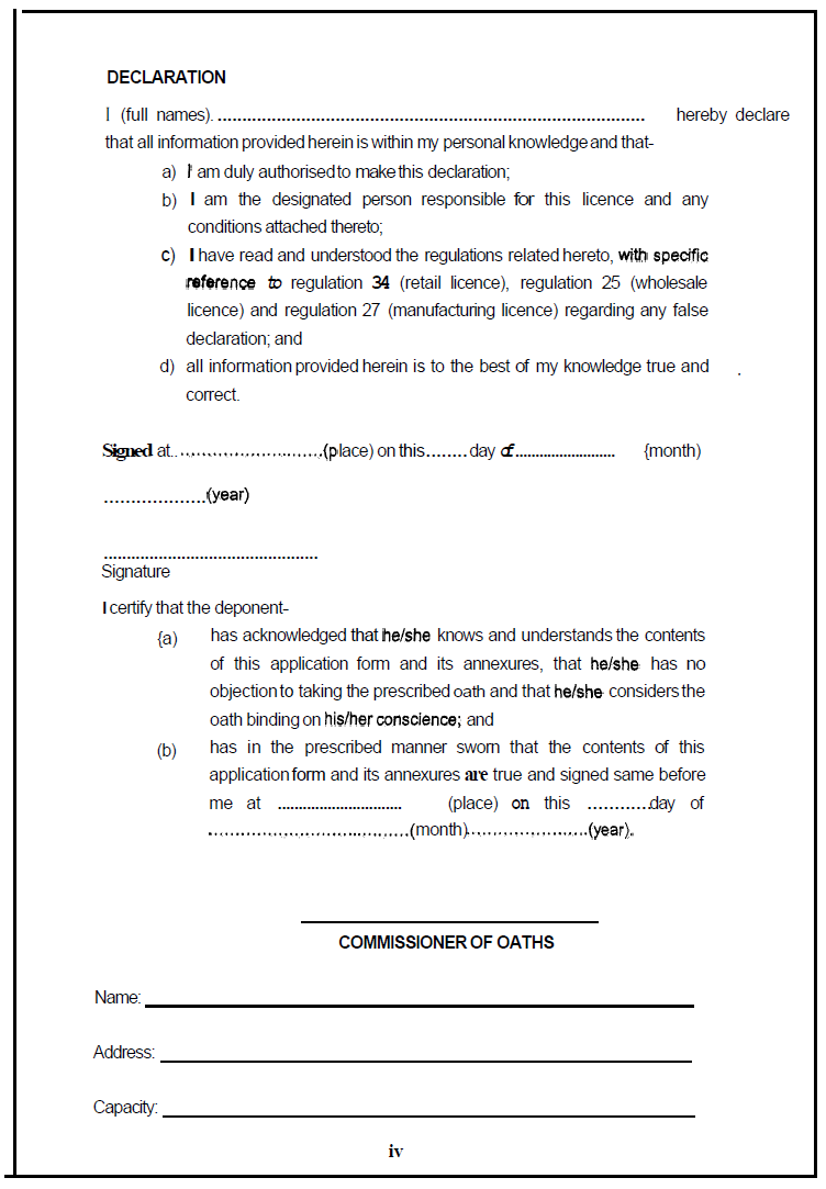 R288 Annexure A Temporary Licence 4