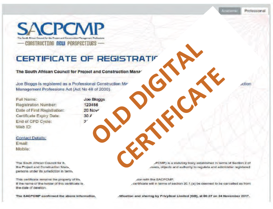 BN101 Old Digital Certificate