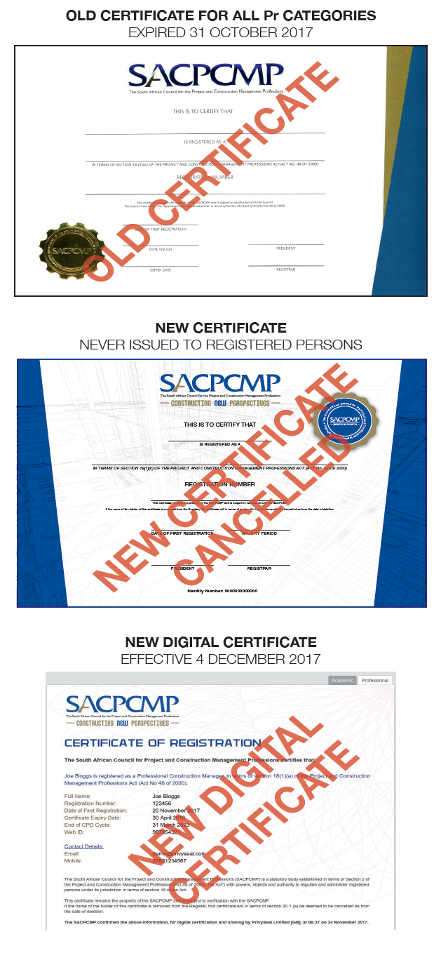 BN188 Old and New Certificates