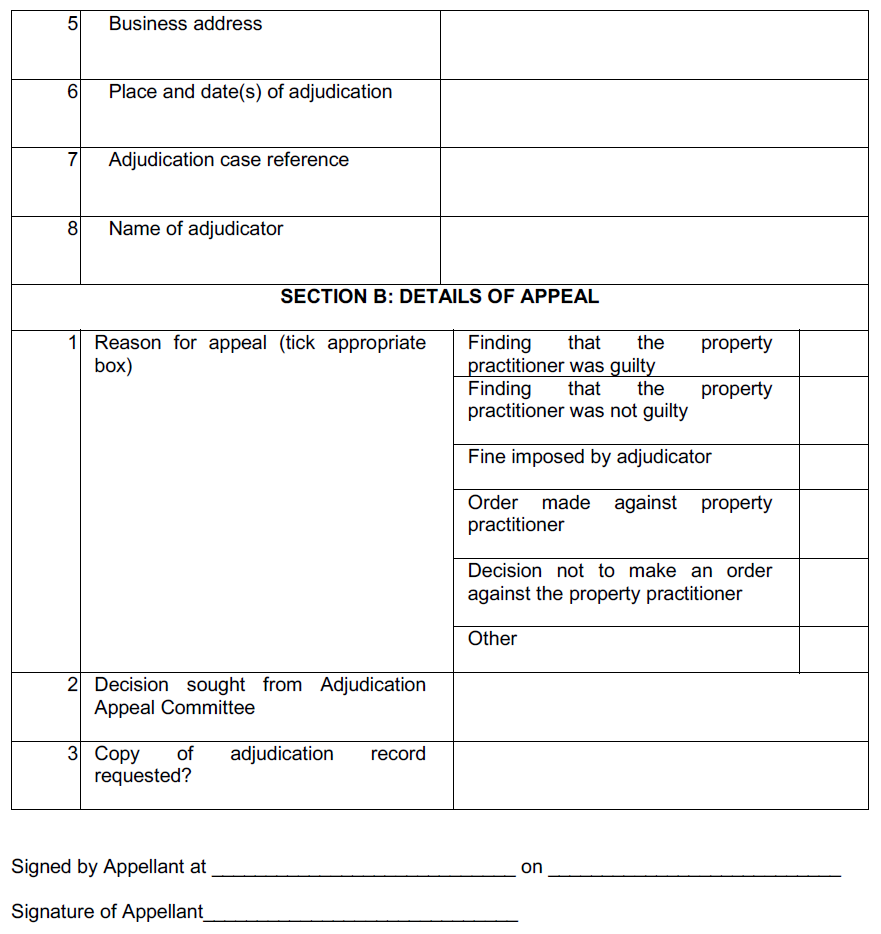 Proc47 11. Lodging an Appeal form ii