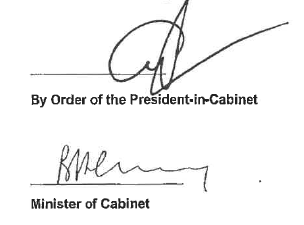 Proc269 Commencement Notice signatures