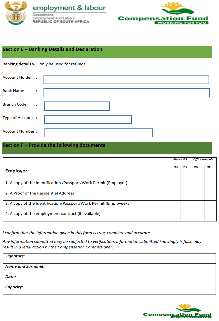 N106 Form CF 1E Application 5