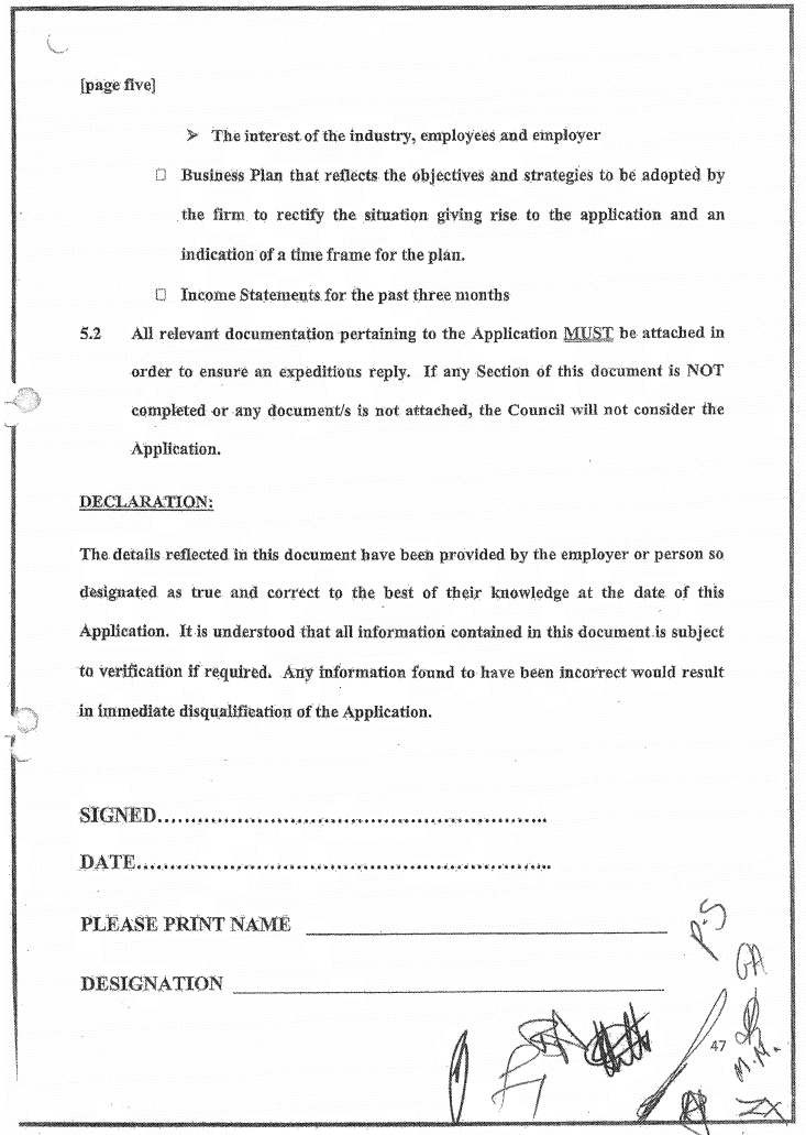 R2572 Application for Exemption Questionnaire v