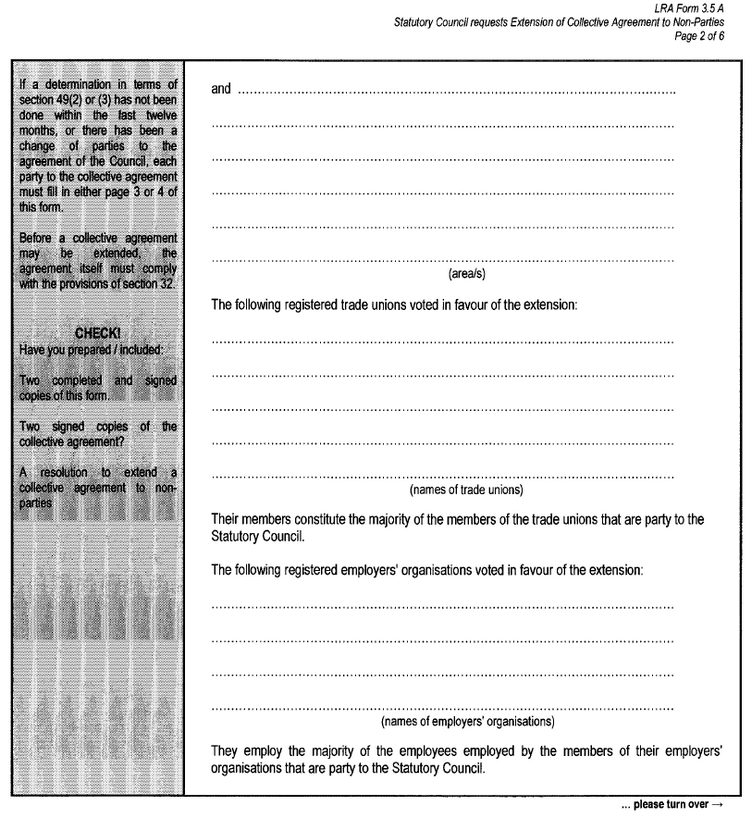 LRA Form 3.5A (page 2)