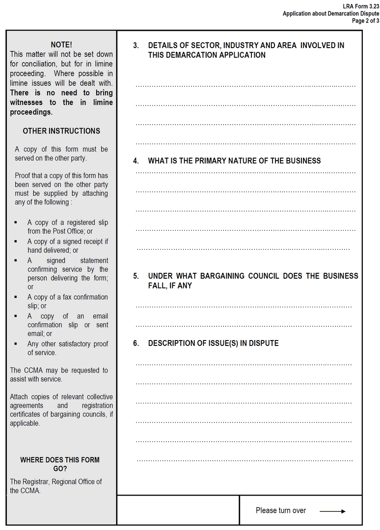 LRA  Form 3.23 (Page 2)