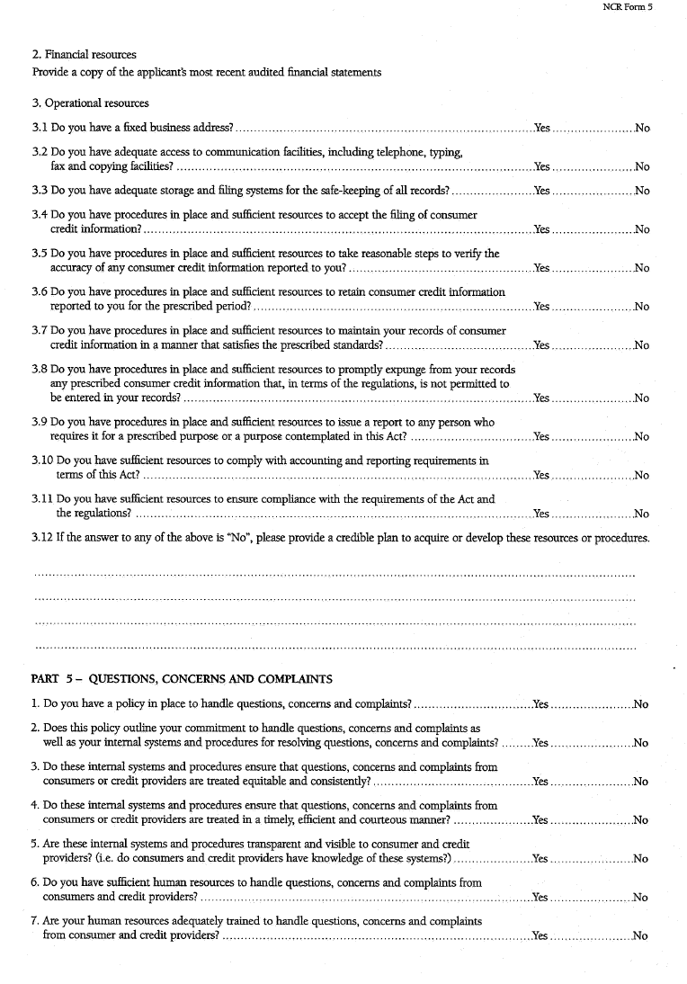 NCR Form 5 (Page 4)
