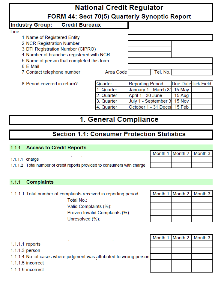 NCR Form 44 (Page 1)
