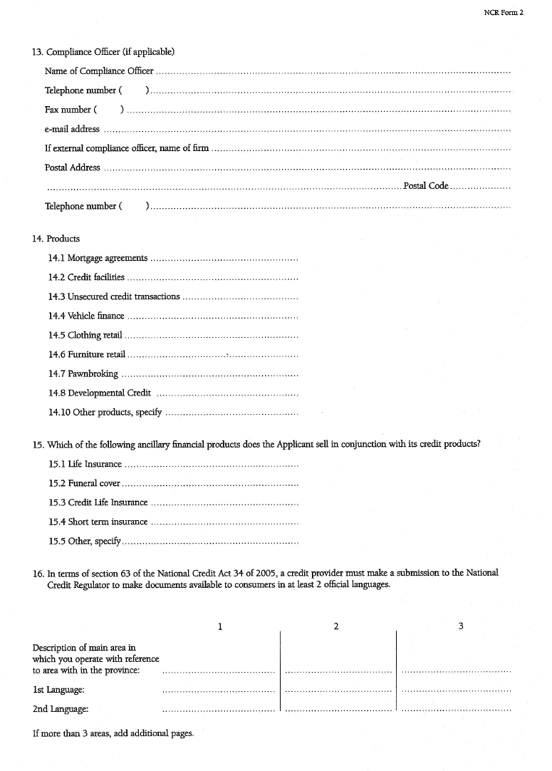 NCR Form 2 (Page 3)