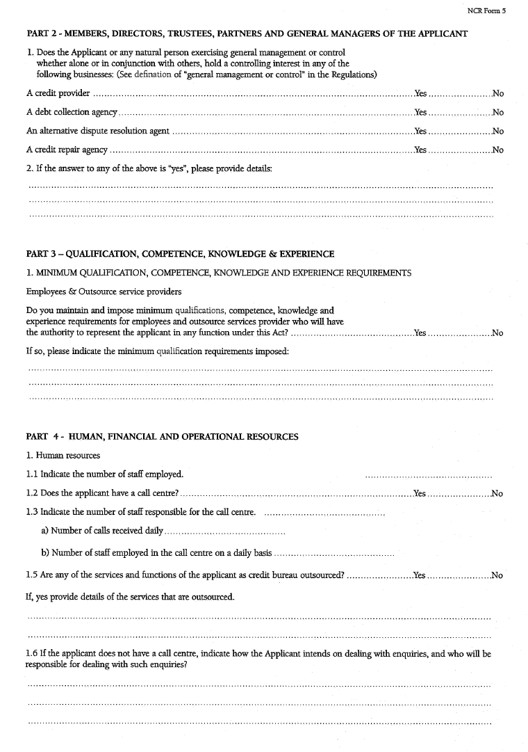NCR Form 5 (Page 3)
