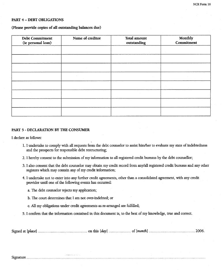 NCR Form 16 (Page 3)