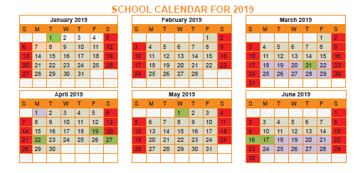 N1154 School Calendar 2019