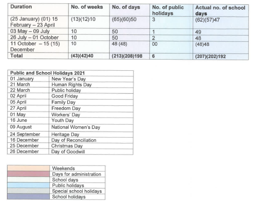 N95 Latest Amended School Calendar 2021 (2)