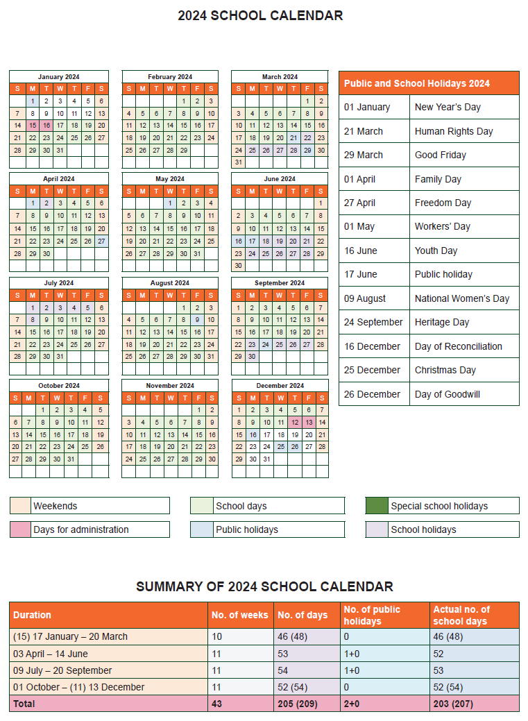 N2339 2024 School Calendar for Public Schools