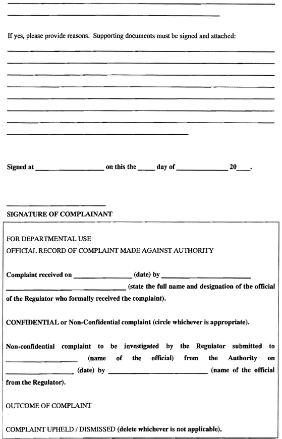 N826 Form 1 Notice of Complaint pg 5